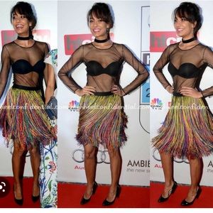 Rare Christopher Kane Color Fest Fringe Skirt